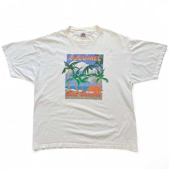 The Unbranded Brand Other - Vintage 90s Cozumel Mexico Beach Graphic Surf Tourism Travel Souvenir T-shirt XL